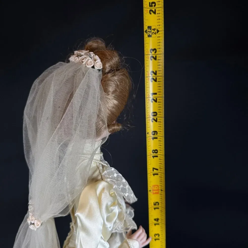 FRANKLIN HEIRLOOM GIBSON GIRL PORCELAIN BRIDE DOLL 23